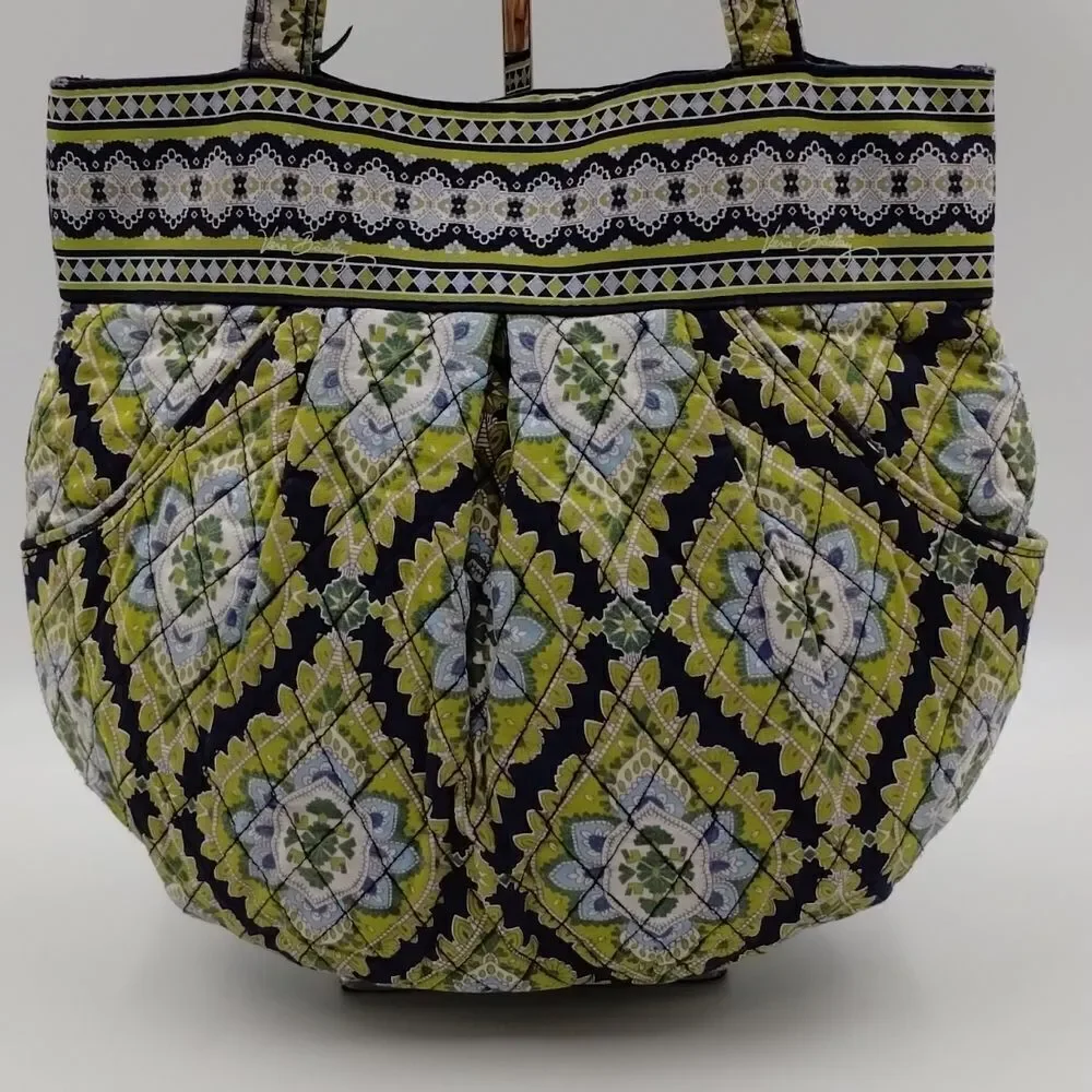 Vera Bradley Cambridge Print Retired Shoulder Bag Cloth Quilted